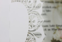 Card with laser cutting patterns