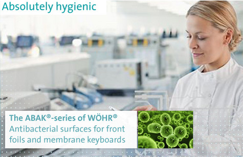 antibacterial front foils and foil keyboards from Wöhr