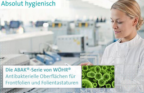 Antibakterielle Frontfolien und Folientastaturen aus dem Hause Wöhr